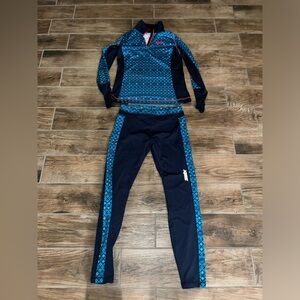 Swix Myrrne 1/2 zip pullover top and tights activewear set
